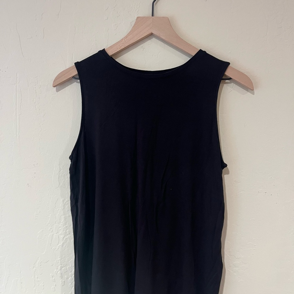 Women's Nine West Classic Crew Neck Tank Top, Black, Size M